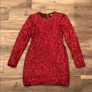 “Kimchi Blue” Red Sparkle Dress